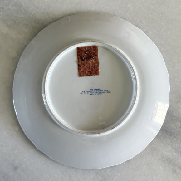 Currier & Ives The Farmers Home -‎ Winter VINTAGE! Blue Collectible Plate 8” - Picture 5 of 5
